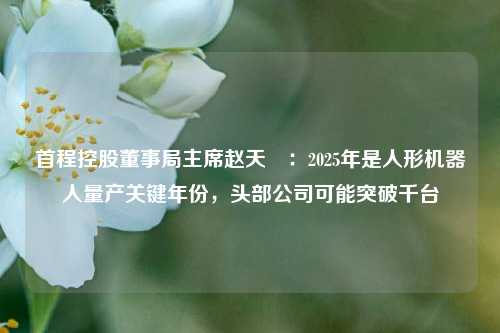 首程控股董事局主席赵天旸：2025年是人形机器人量产关键年份	，头部公司可能突破千台  第1张