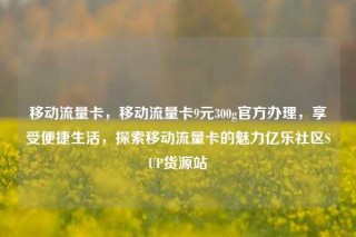 移动流量卡，移动流量卡9元300g官方办理，享受便捷生活，探索移动流量卡的魅力亿乐社区SUP货源站