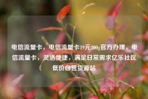 电信流量卡，电信流量卡19元200g官方办理，电信流量卡，灵活便捷，满足日常需求亿乐社区低价自营货源站