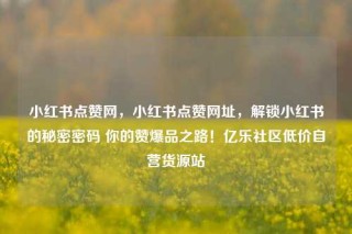 小红书点赞网，小红书点赞网址，解锁小红书的秘密密码 你的赞爆品之路！亿乐社区低价自营货源站
